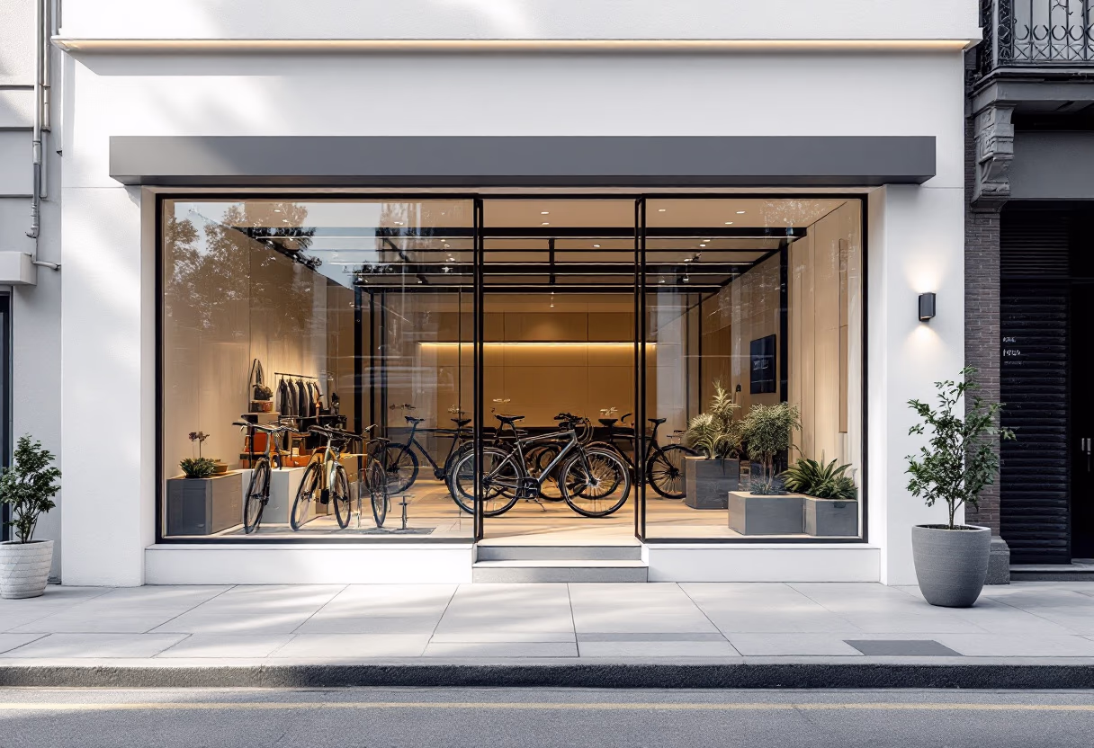 image of shop exterior (for a bicycle shop)
